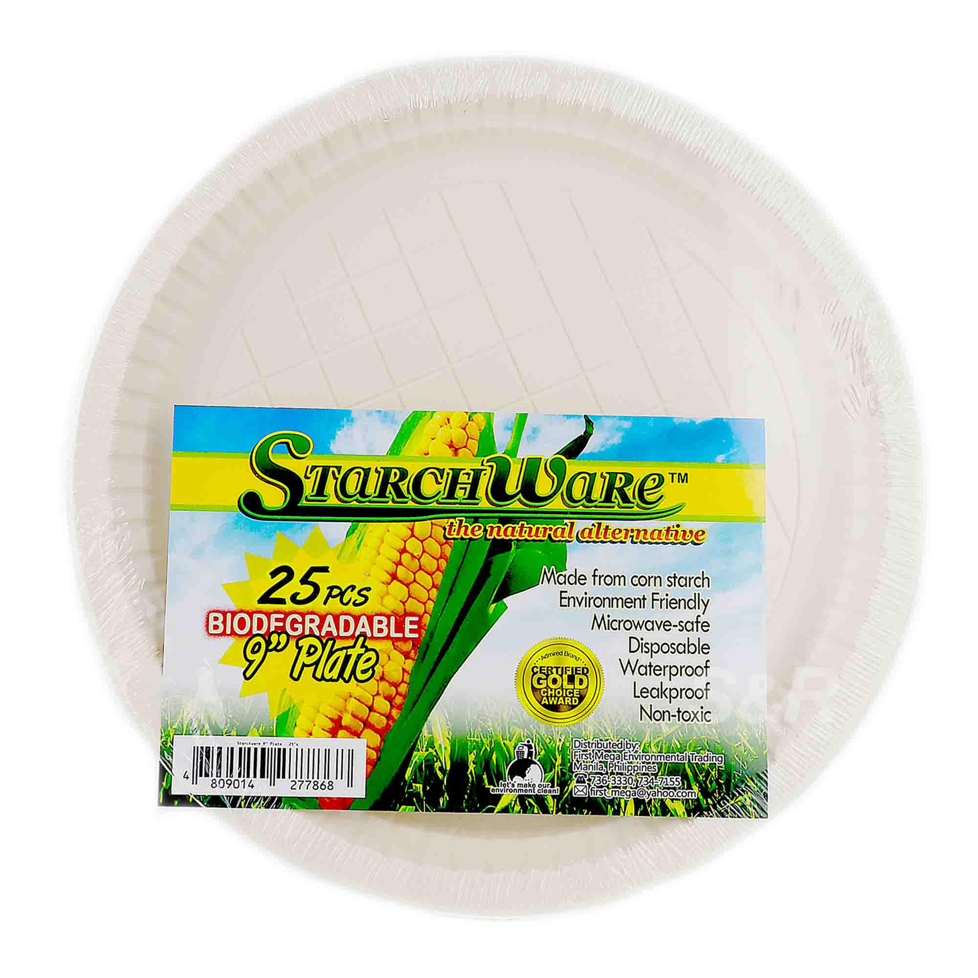 Starchware 9-inch Biodegradable Disposable Plate 25pcs